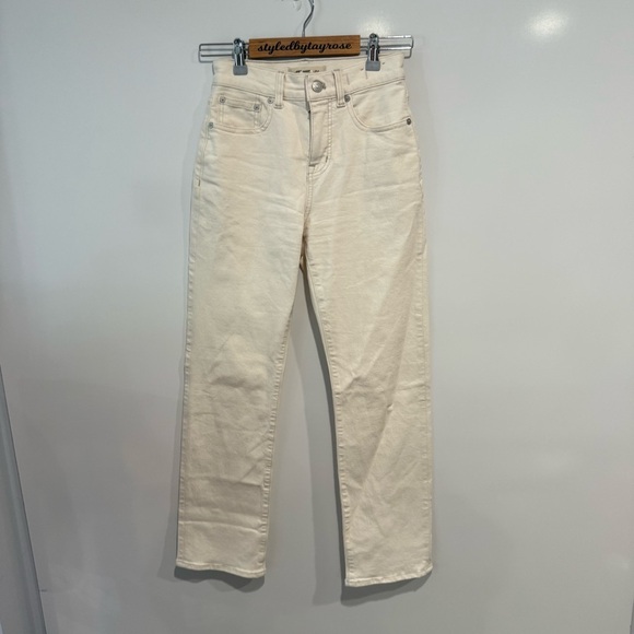 Madewell '90s Straight Jean Women's Cream Jeans - Picture 6 of 10